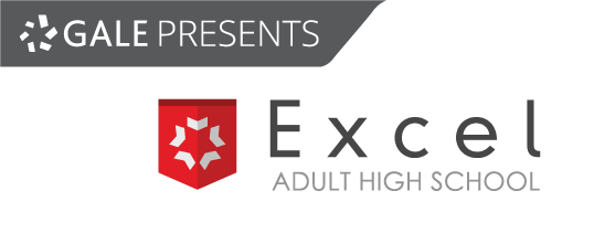 Logo for Gale Presents Excel Adult High School